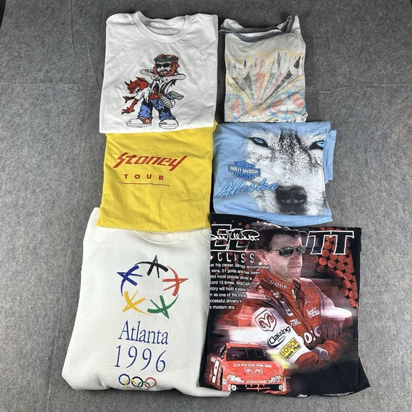 Fruit of the Loom Other - Vintage Shirt Lot Of 6 Wholesale Reseller Y2K 90s Shirts Tees Mix Nascar Harley